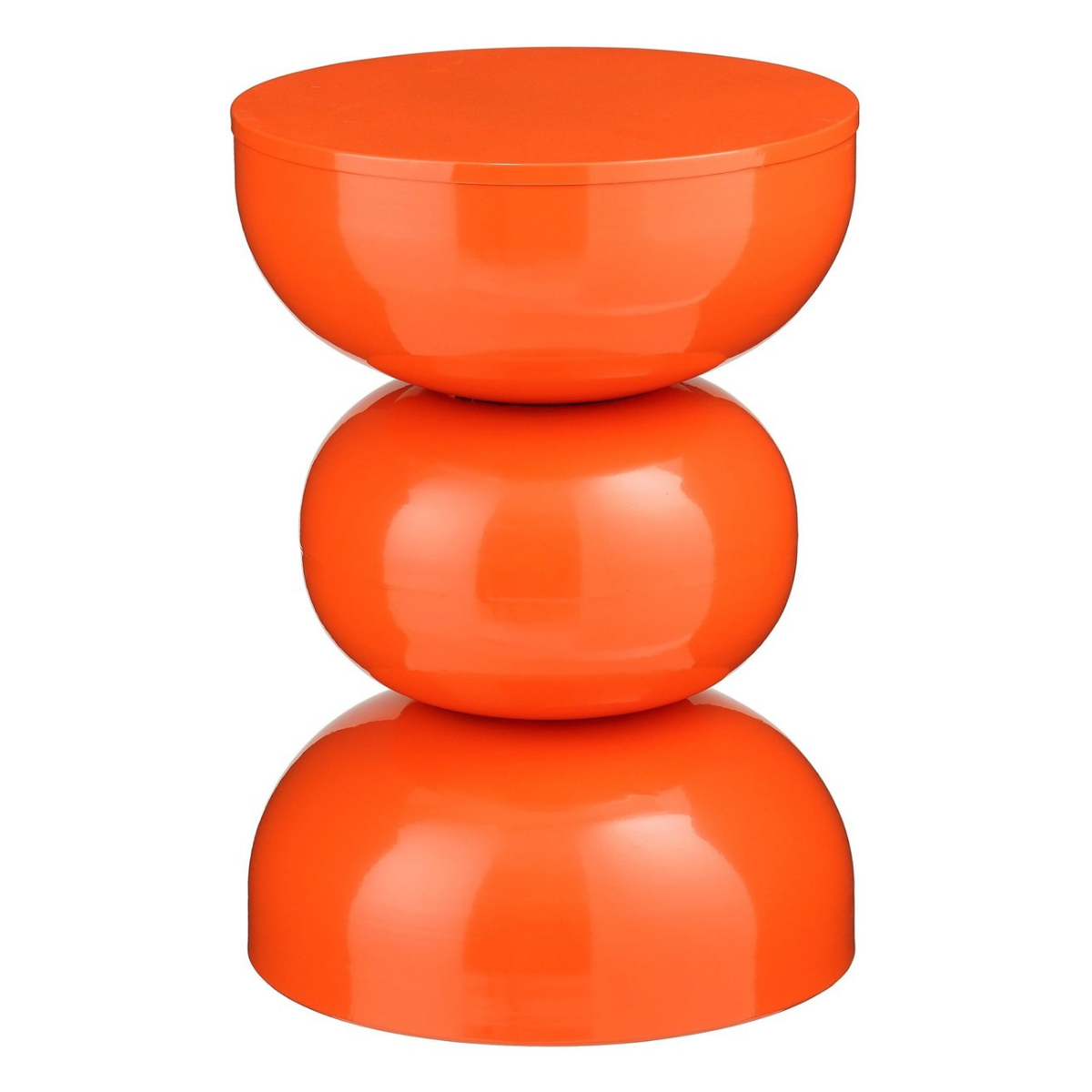 Luna Bijzettafel - H46 X Ø32 Cm - Ijzer - Oranje