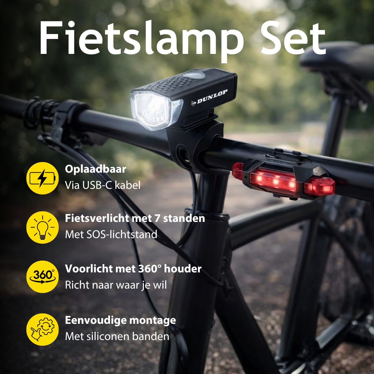 Bicycle Light 2Pcs/Set Recharg