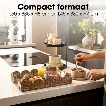 Eleta Dienblad Rechthoekig Set Van 2 - L50 X B35 X H8 Cm
