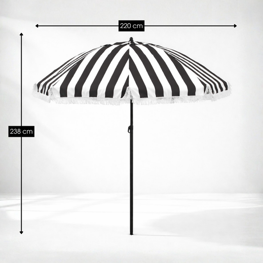 Parasol Osborn Zwart - H238 X Ø220 Cm
