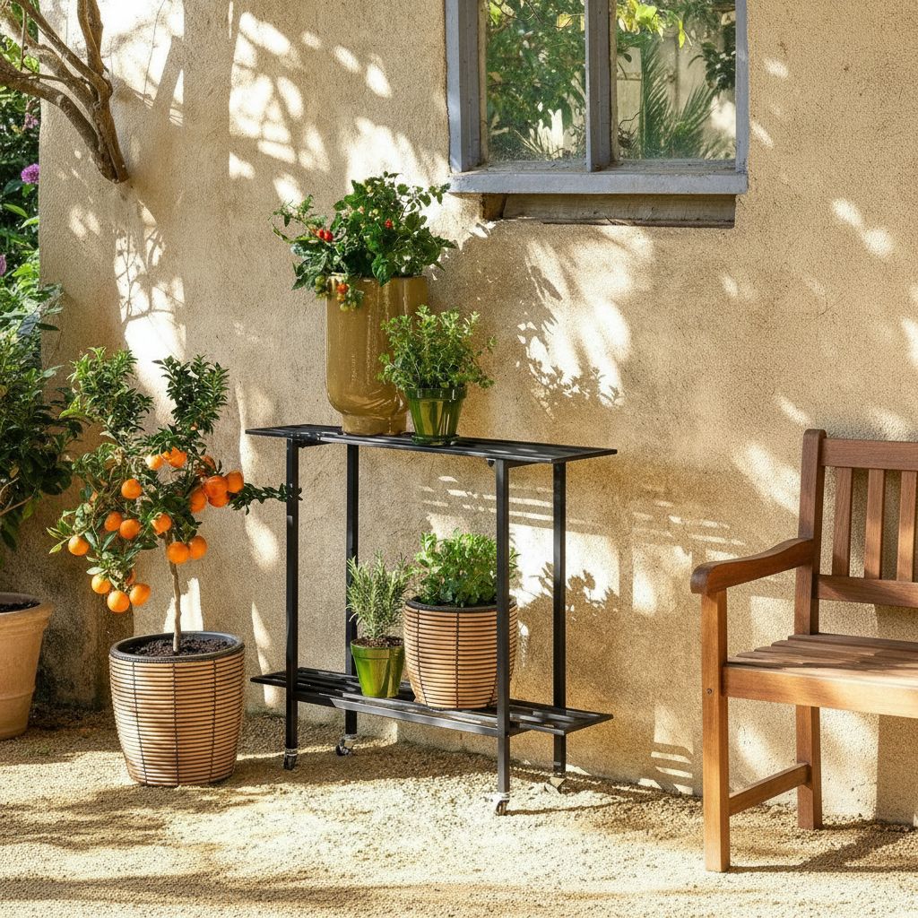 Greenrax Plantentafel Zwart - L90 X B22 X H75 Cm