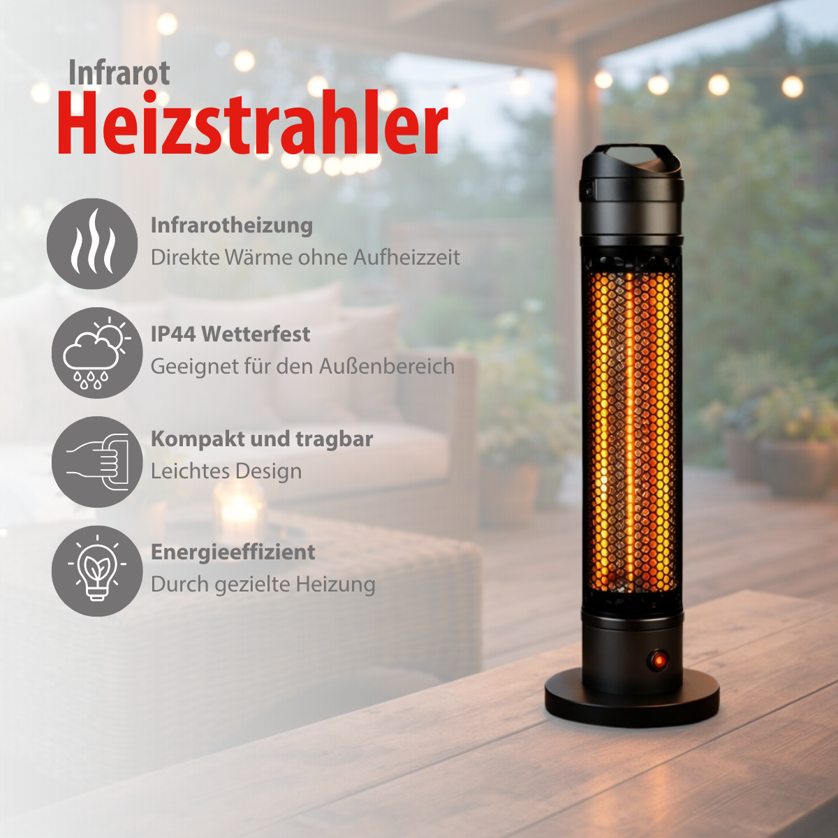 Heater Infrared 800W Carbon