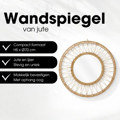 Ludy Spiegel Lichtbruin - H5 X Ø70 Cm