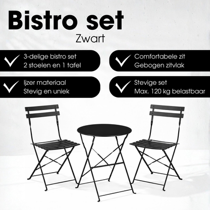 Laurence Bistroset Zwart - 3-Delig