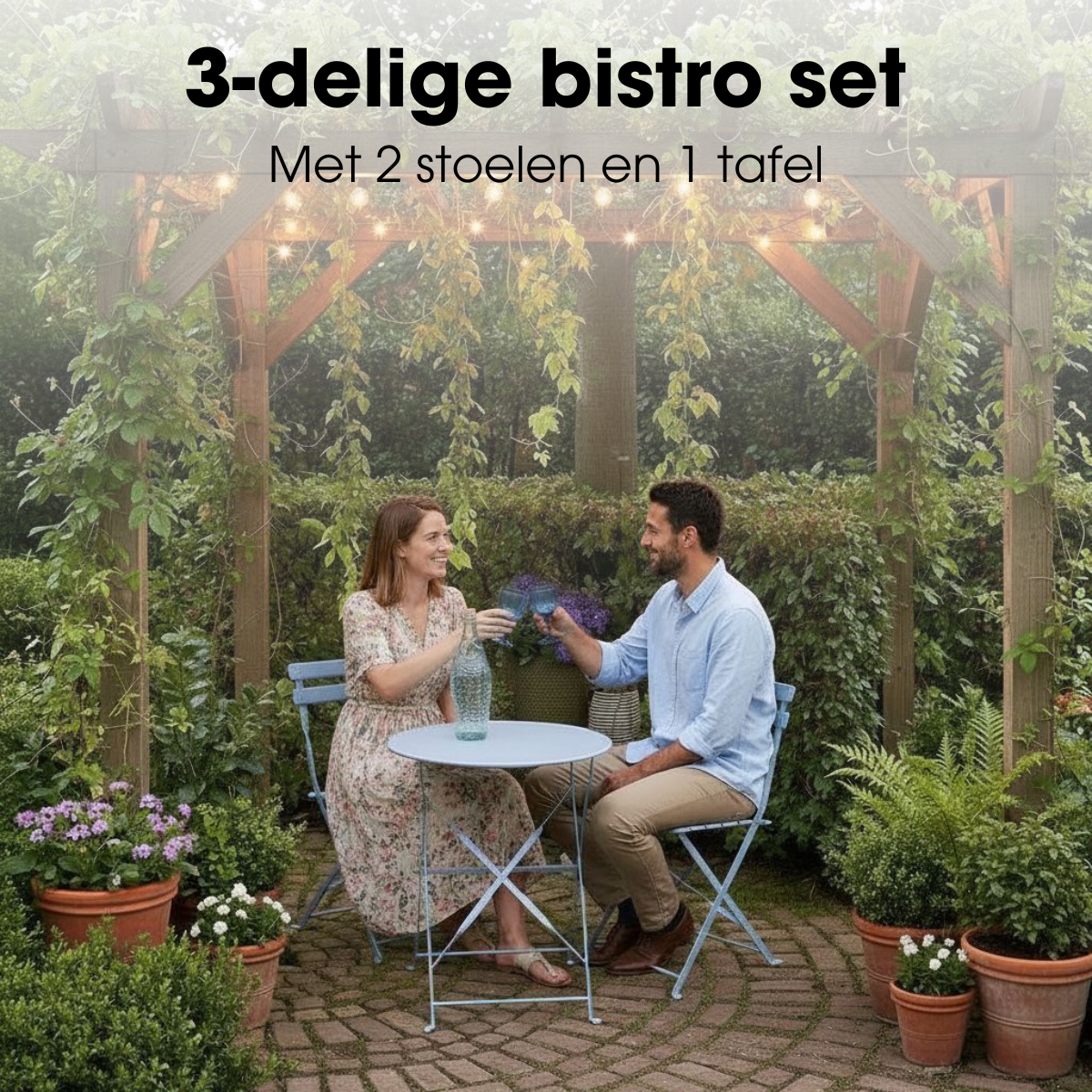 Laurence Bistroset Lichtblauw - 3-Delig