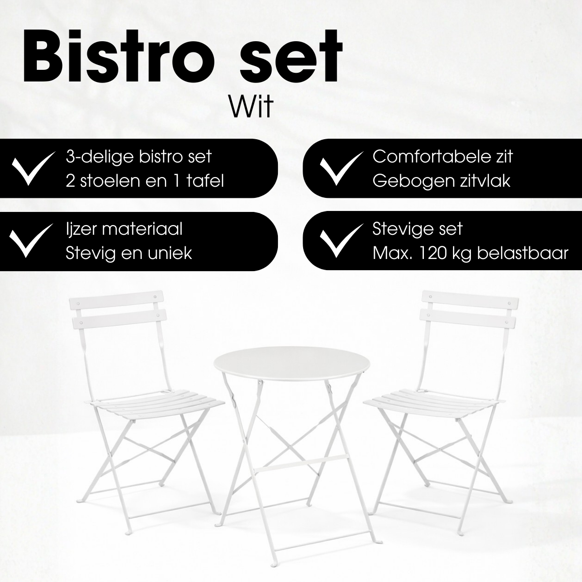 Laurence Bistroset Wit - 3-Delig