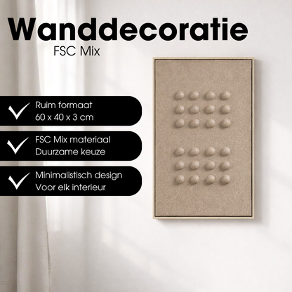 Wanddecoratie Donkerbruin Fsc Mix