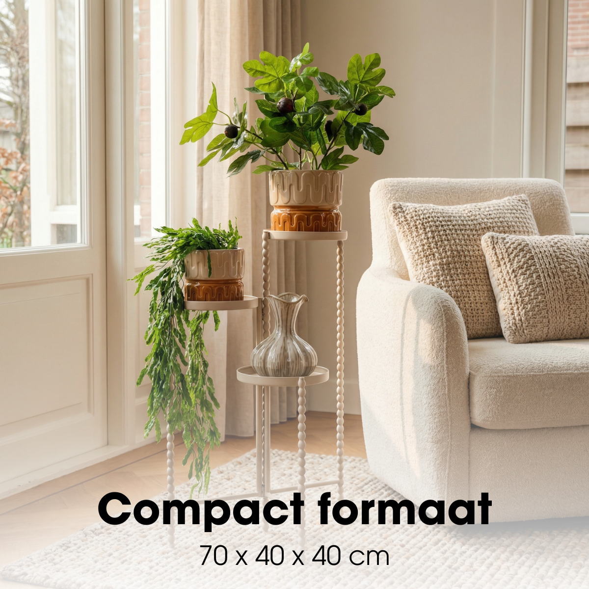 Salvo Plantenstandaard Beige