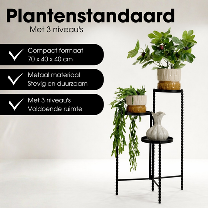 Salvo Plantenstandaard Zwart