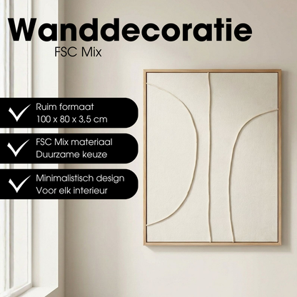Wanddecoratie Beige Fsc 100%