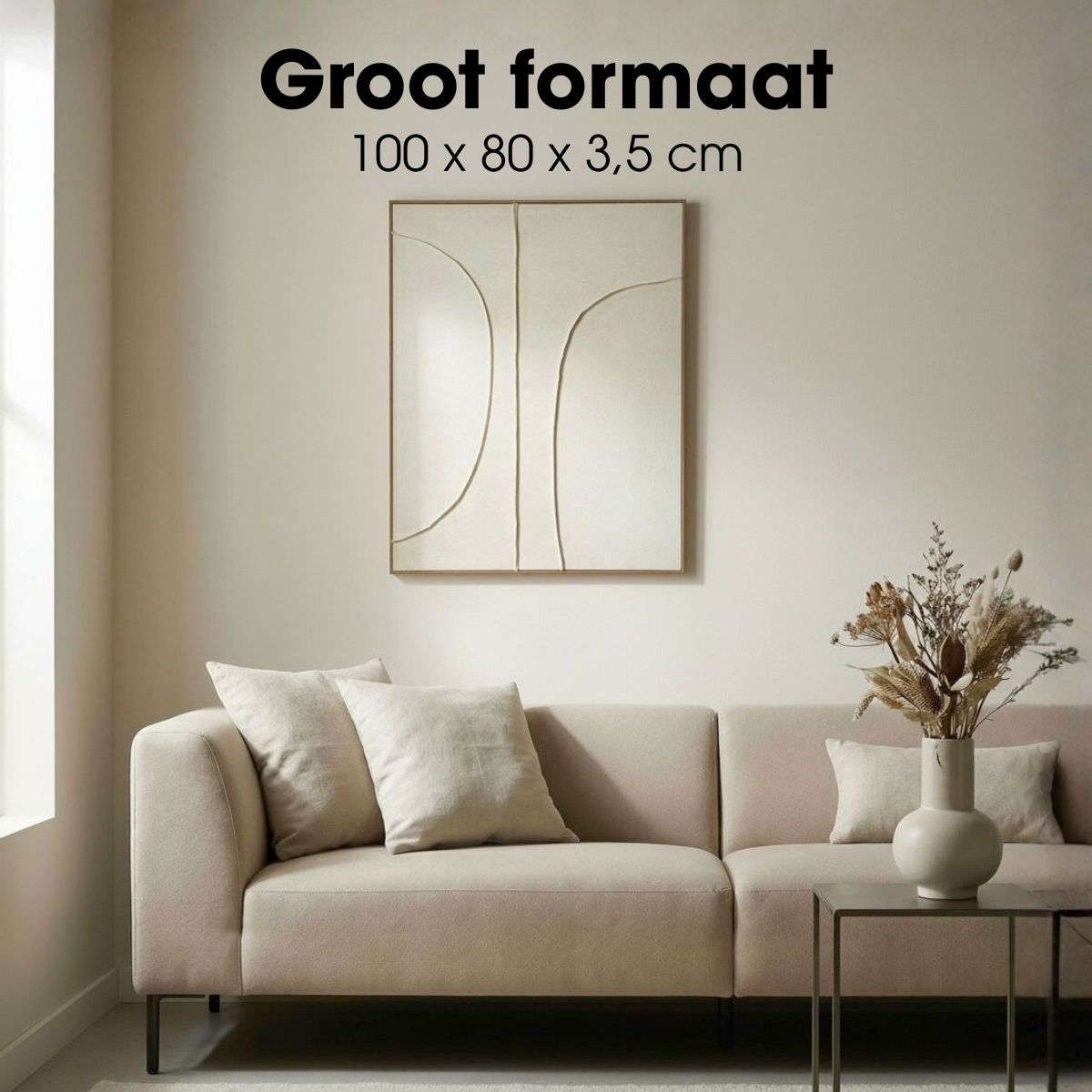 Wanddecoratie Beige Fsc 100%