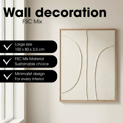 Wanddecoratie Beige Fsc 100%