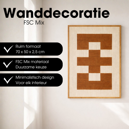 Wanddecoratie Bruin Fsc 100%