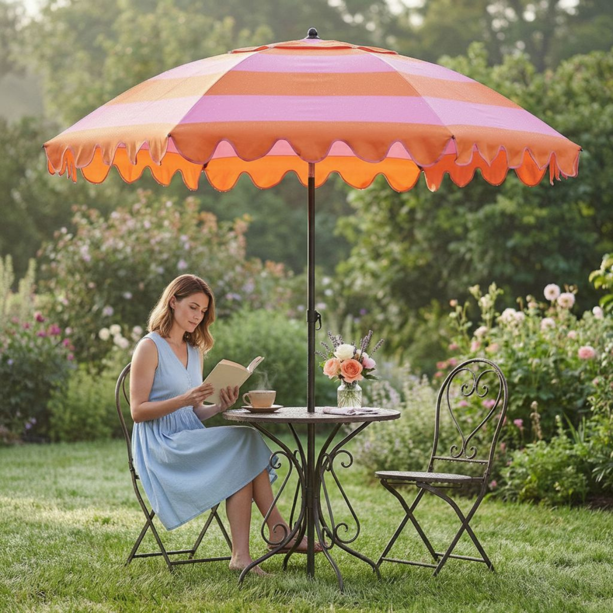 Parasol Strepen Oranje
