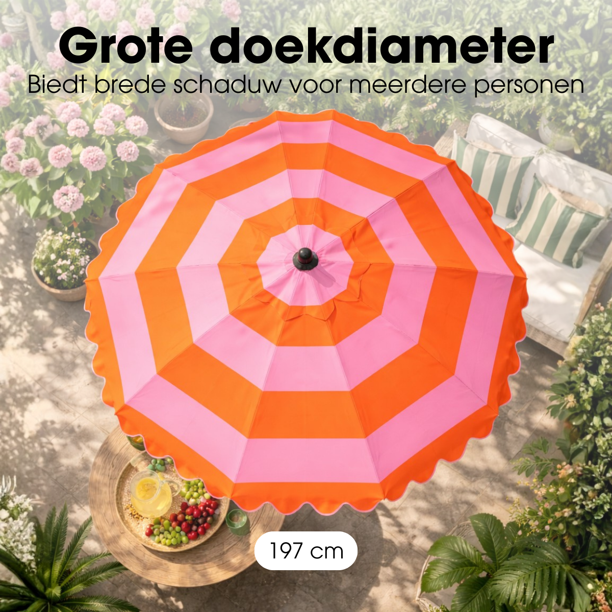 Parasol Strepen Oranje