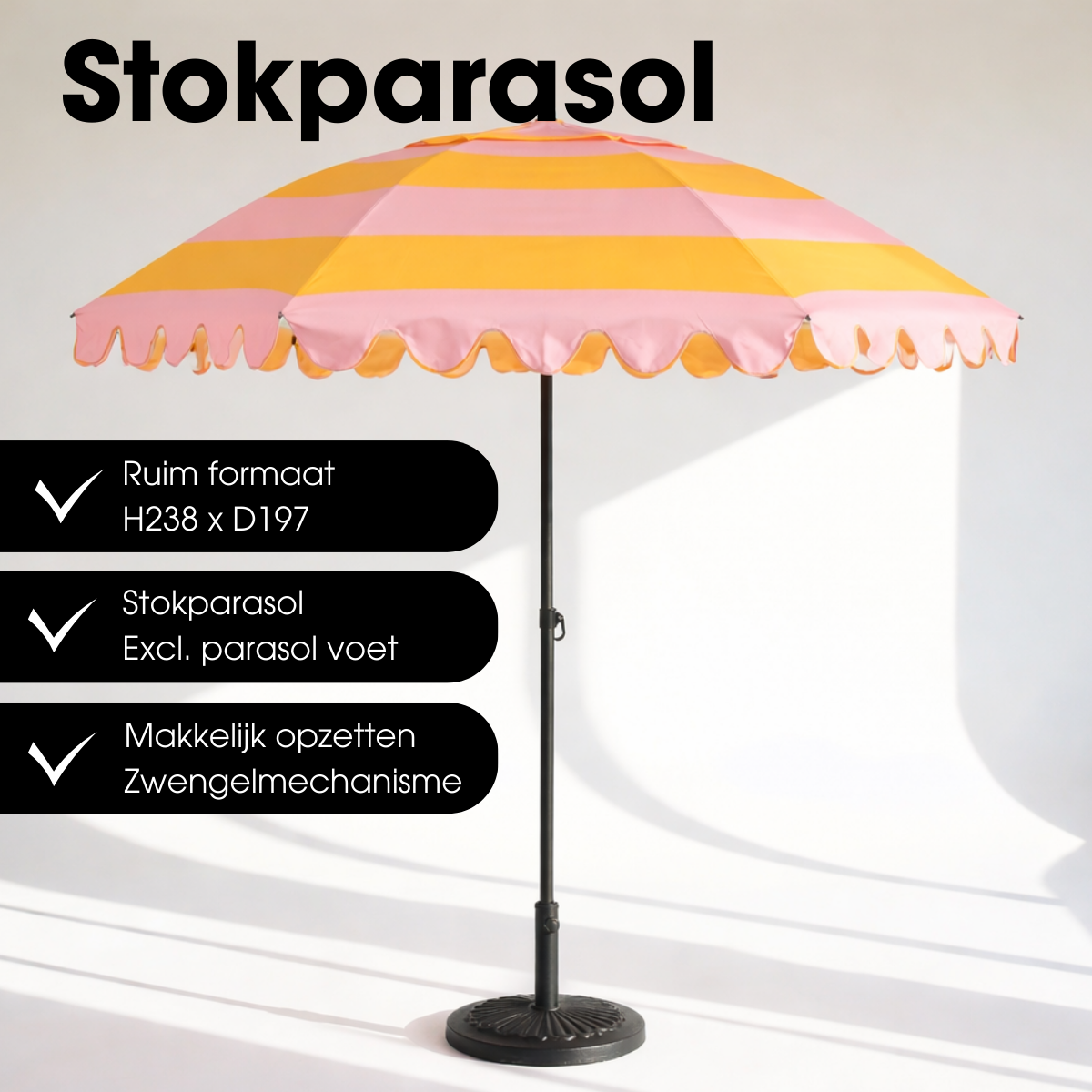 Parasol Strepen Geel