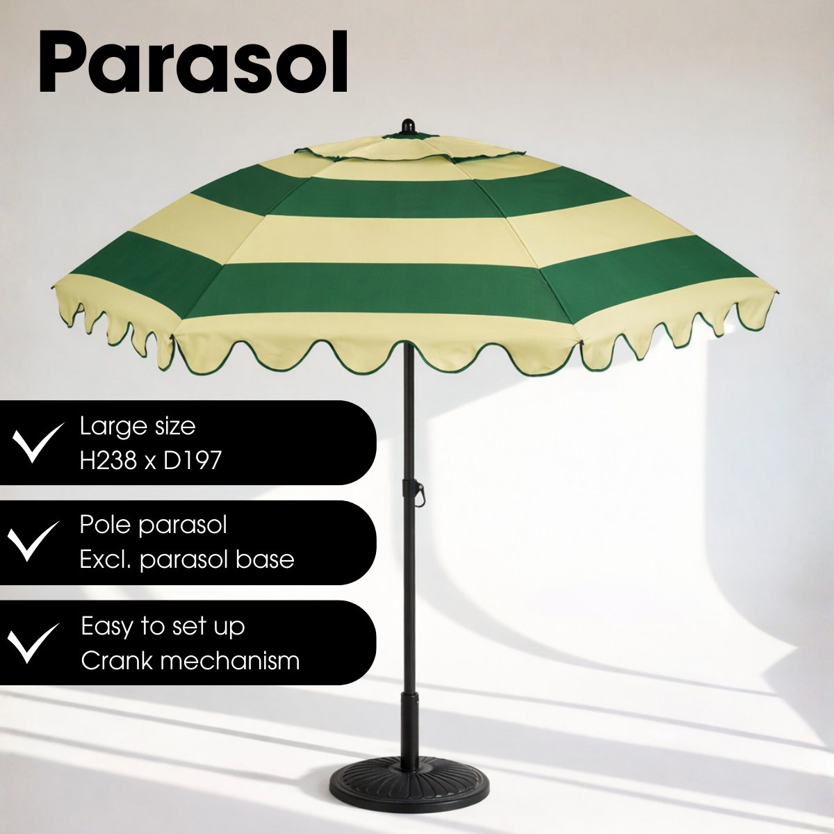 Parasol Strepen Groen