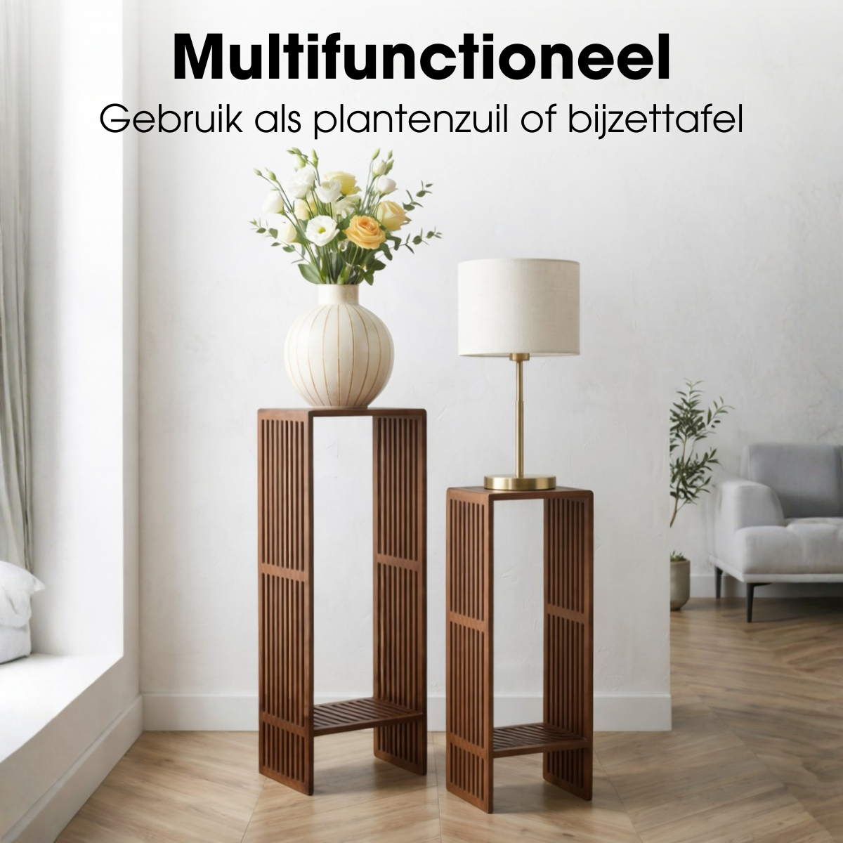Gian Bijzettafel Donkerbruin Set Van 2