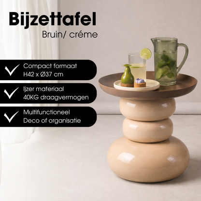 Zita Bijzettafel Crème