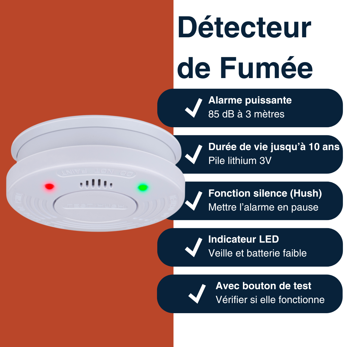Smoke Alarm 10 Years Batt