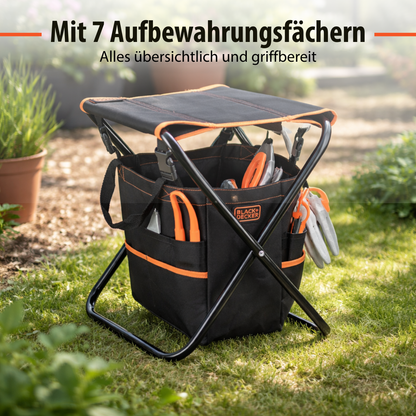 Garden Stool With Tool Bag