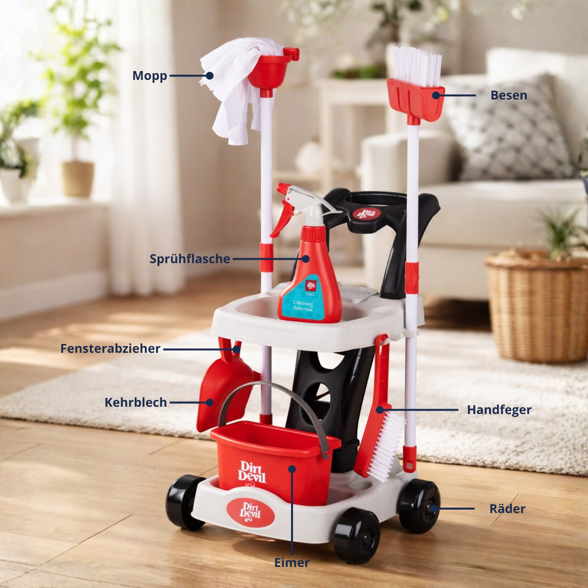 Cleaning Cart 8Pcs/Set