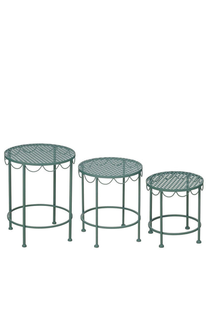 Marseille Plant Table Green – Set Of 3