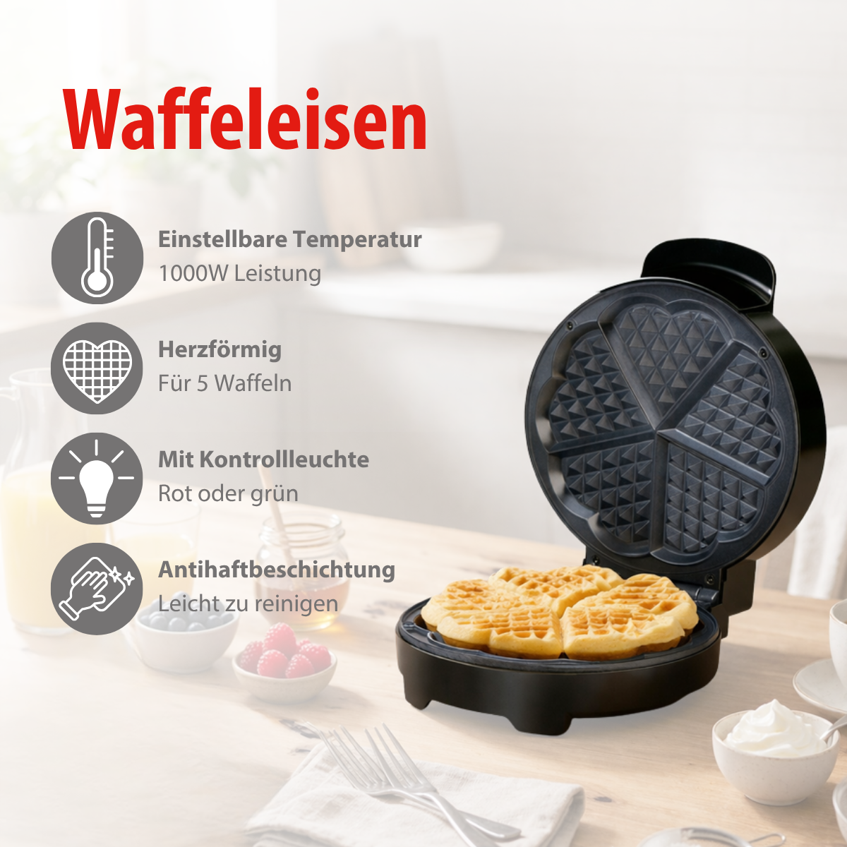 Heart Shaped Waffle Maker
