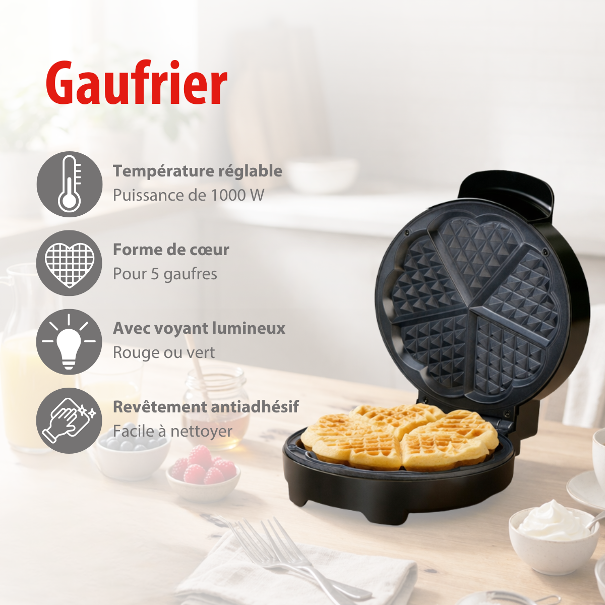Heart Shaped Waffle Maker