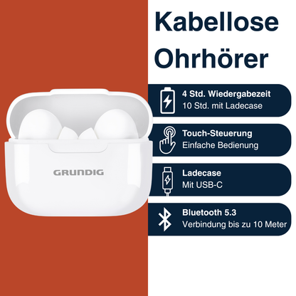 Earphones Stereo Tws White