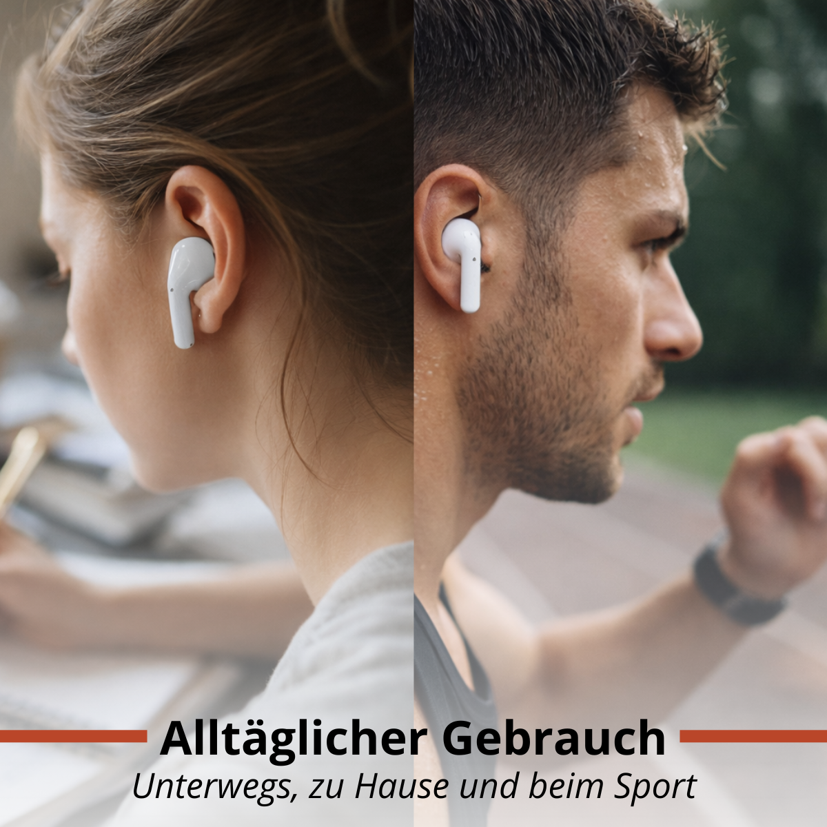Earphones Stereo Tws White