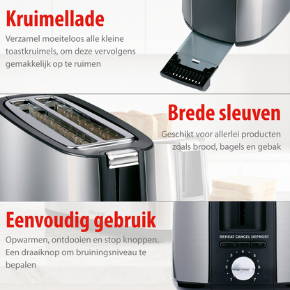 Toaster 38X14,4X17,2Cm 1604Gr 1400W