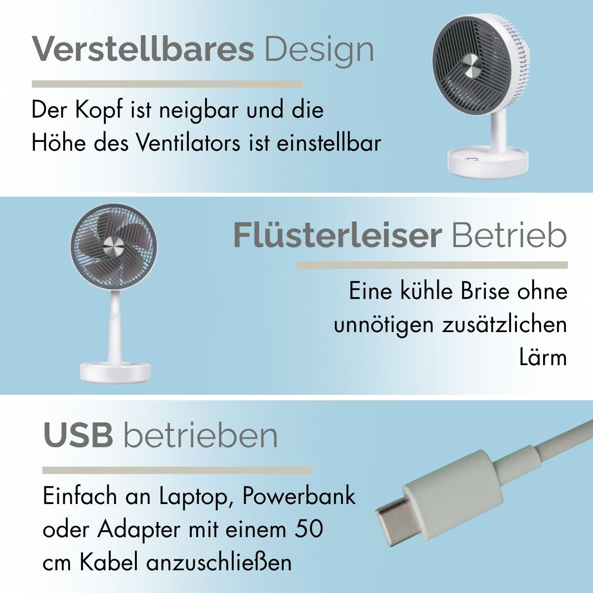 Fan Table Usb 1200Mah
