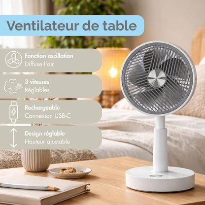 Fan Table Usb 1200Mah