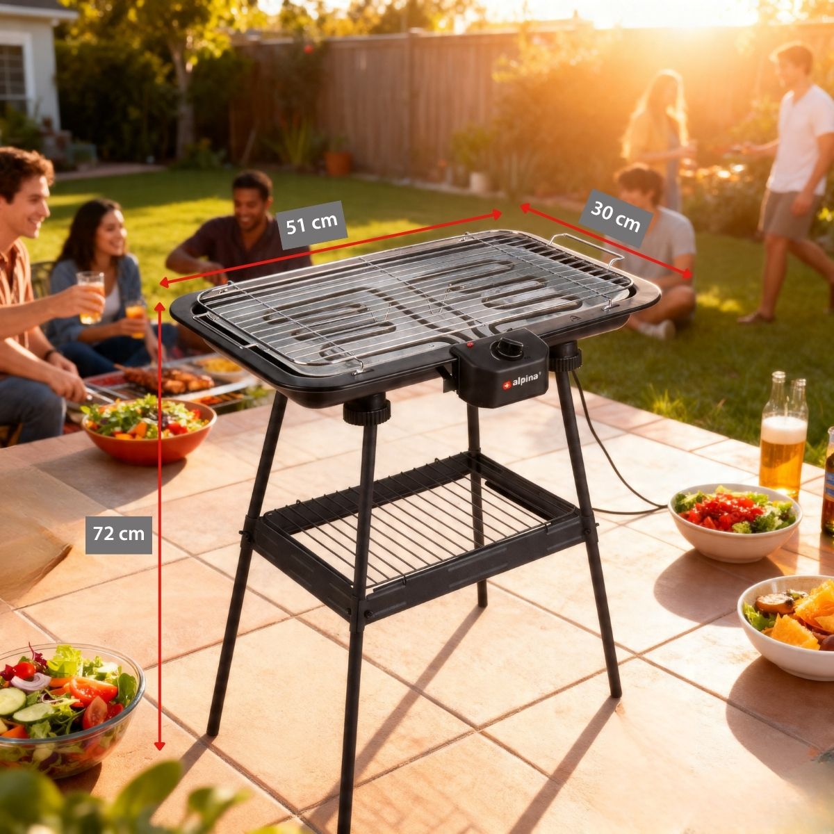 Alpina Elektrische Barbecue 2200W