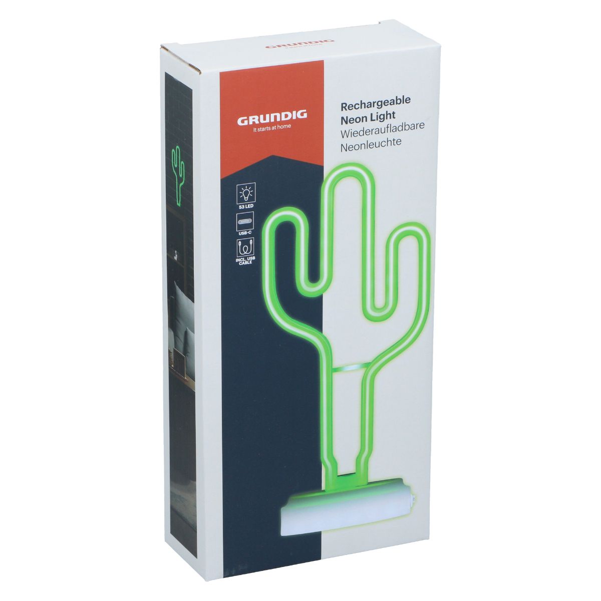 Rechargeable Neon Light Cactus