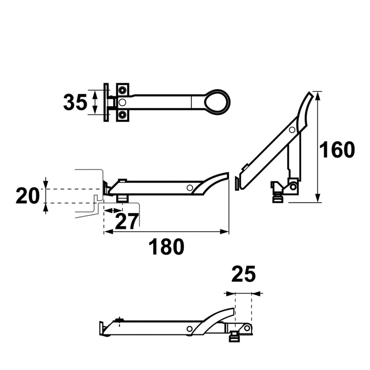 Axaflex - Raamuitzetter - Zwart - 26402056Cp