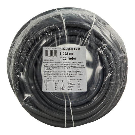 Buitenkabel - Xmvk - 5 X 2.5 Mm² - 25 M - Grijs