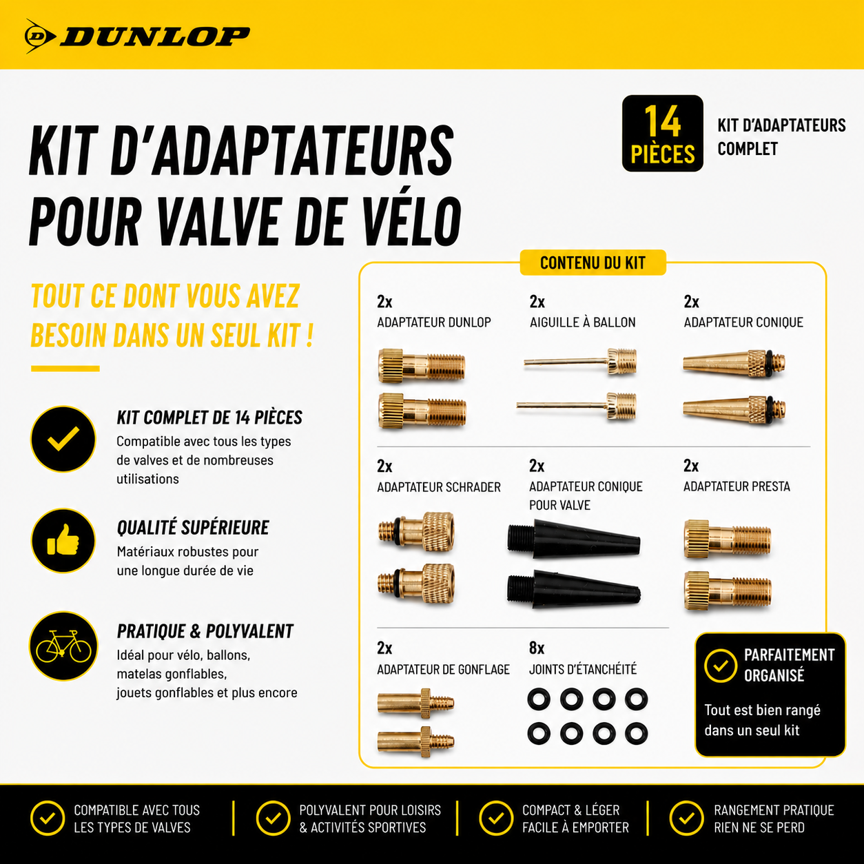 Fietspomp En Adapterset