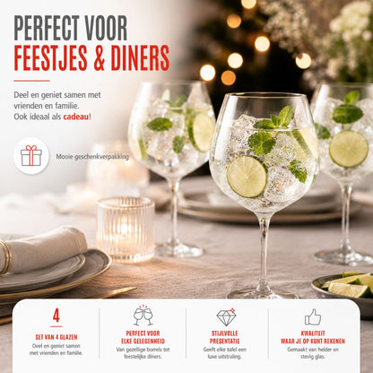 Gin & Tonic Glass 730Ml 4Pc