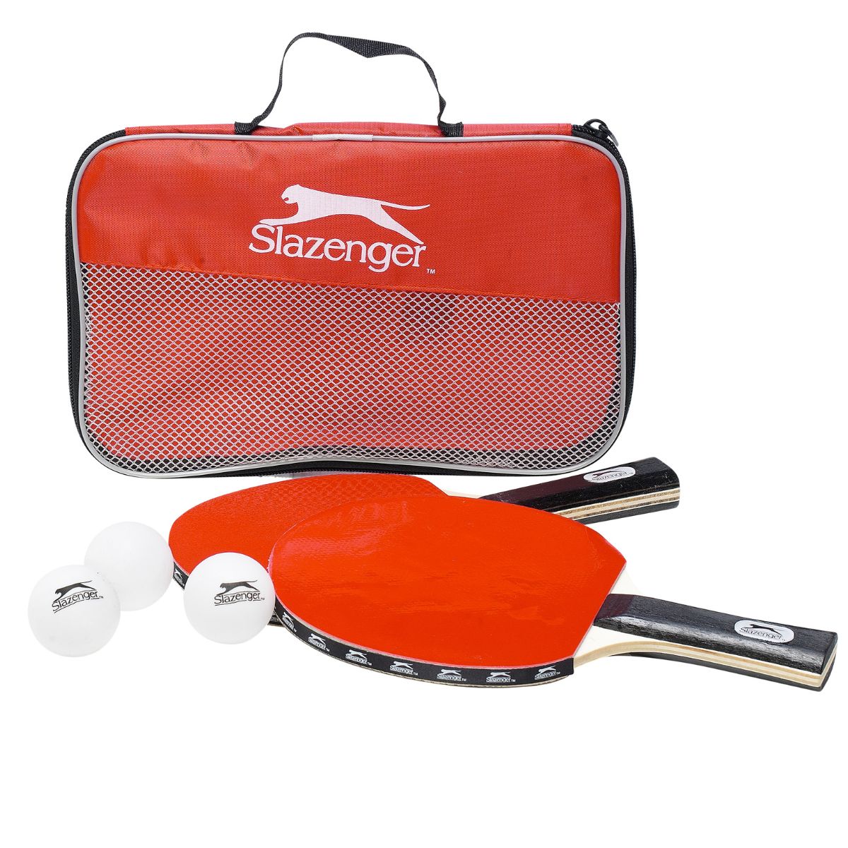 Slazenger Tafeltennisset - 6-Delig - 2 Bats - 3 Ballen - Opbergtas