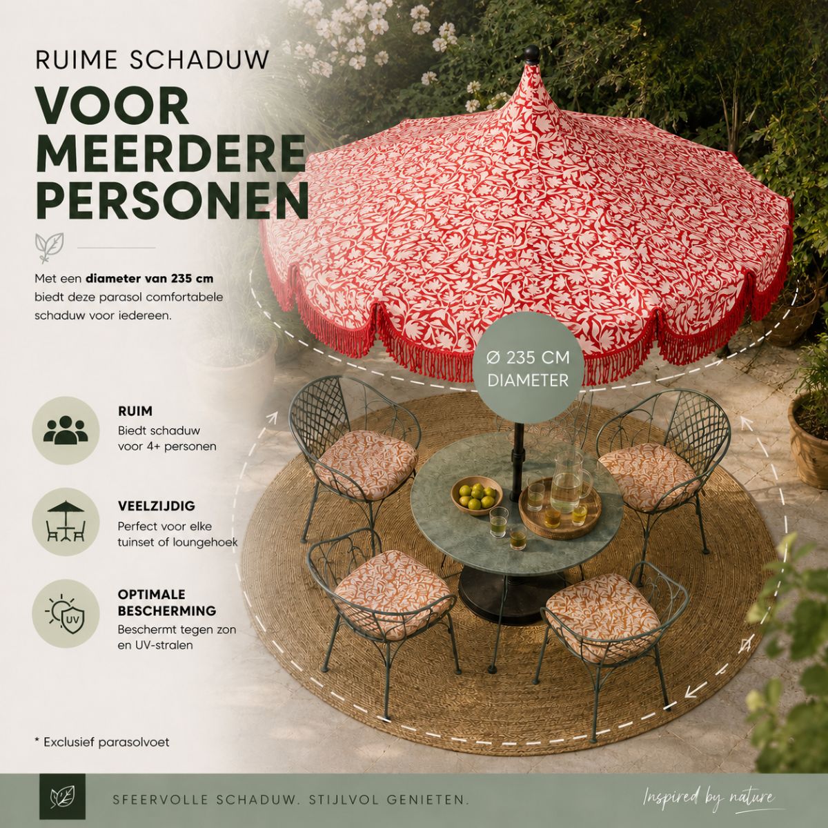 Kelly Parasol Rood