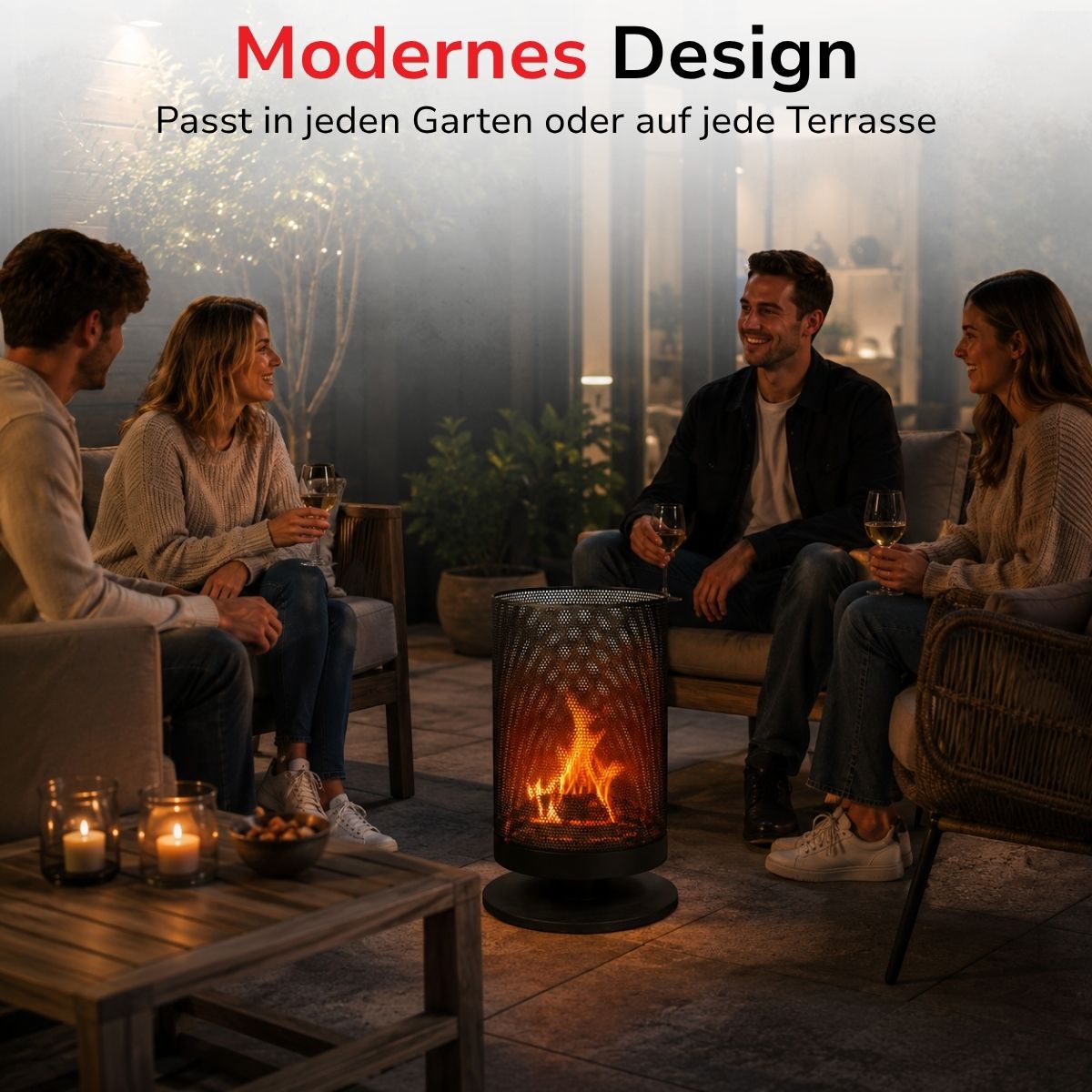 Fire Basket D44,5X72,5Cm St