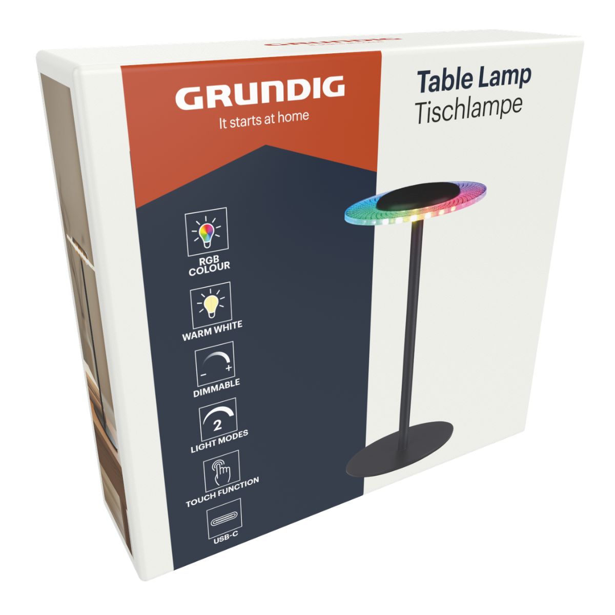 Table Lamp Transparant Disc Round