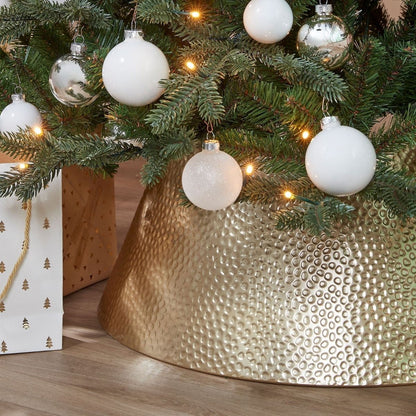 Christmas Tree Skirt - L58 X W38 X H26 Cm - Metal - Gold