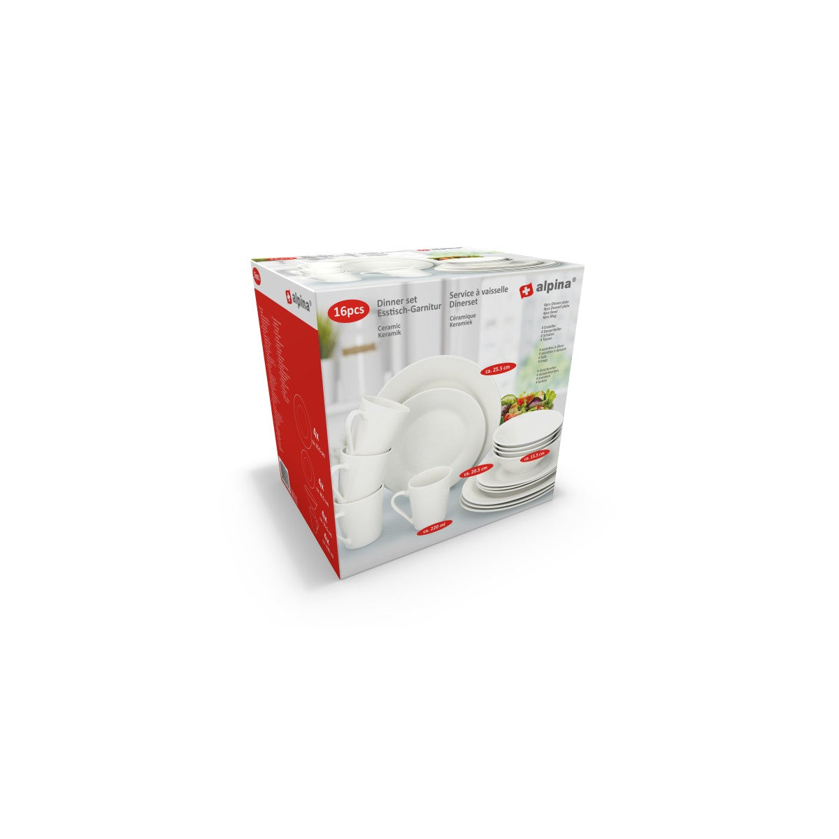 Dinerset 16Pcs Wit Sw