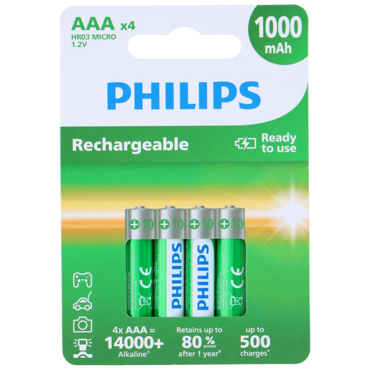 Battery Aaa Nimh 1000Mah 4Pc