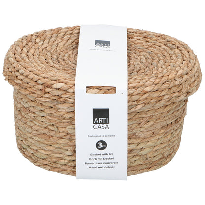 Basket With Lid 3Pc