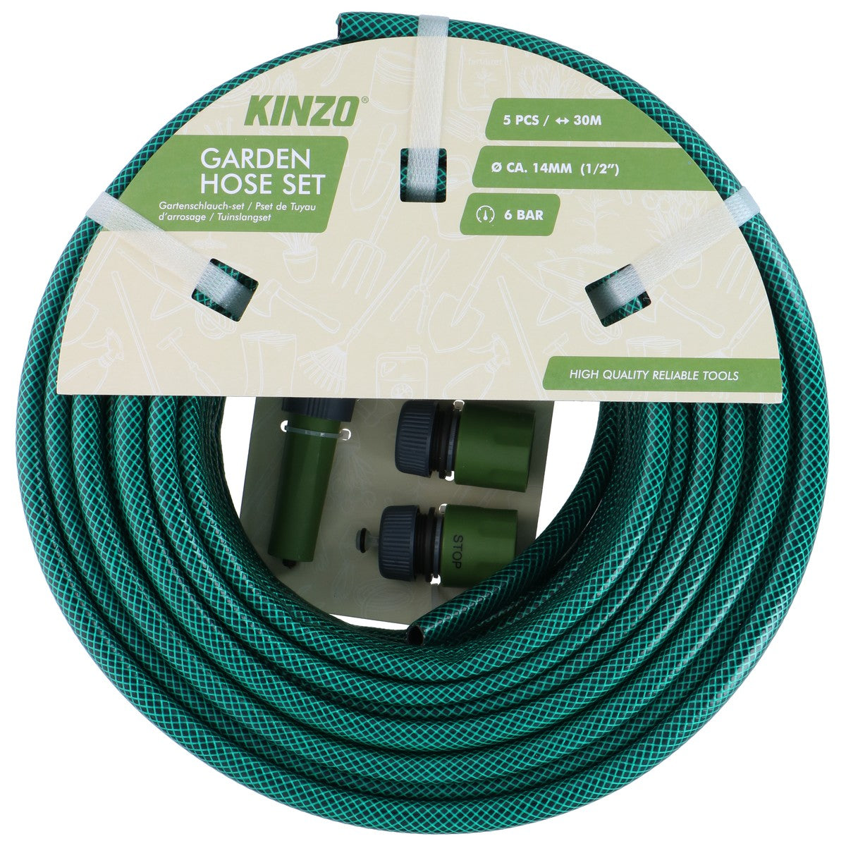 Hose 5Pcs 1/2" D14Mm 30M Pv