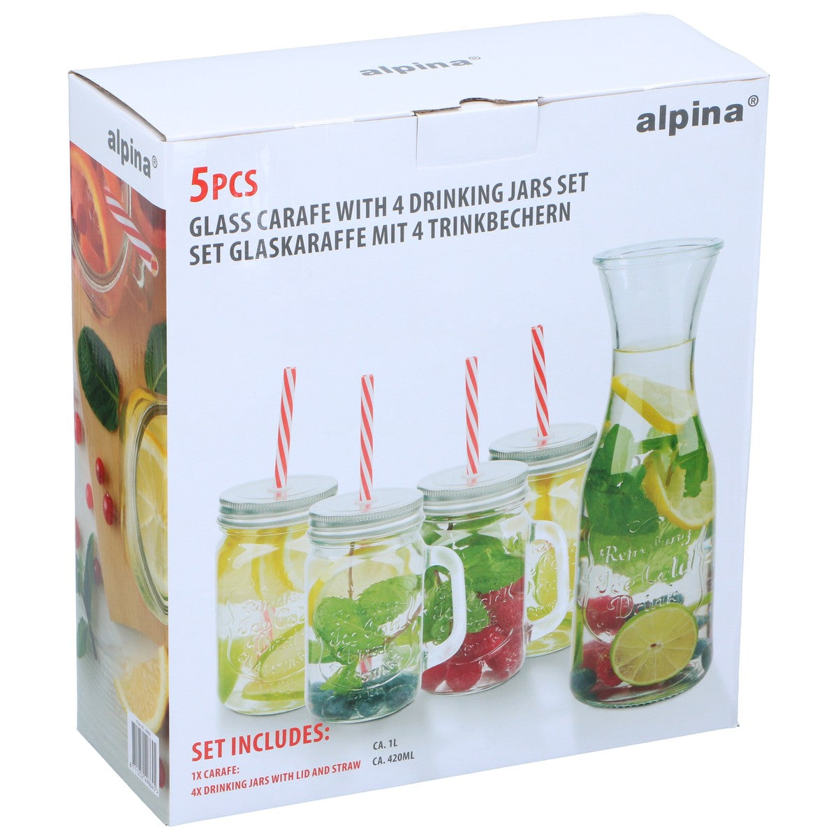 Drinking Jars 420Ml W Karaf 1L